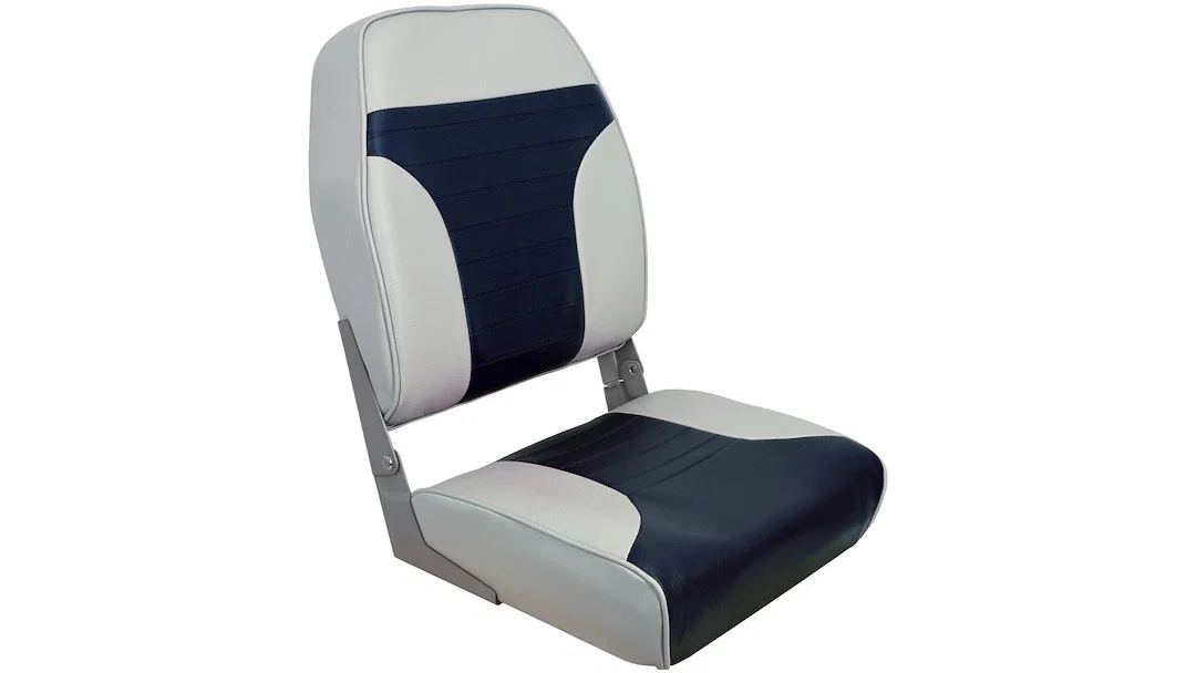 1040661 – SPRINGFIELD Boat Seat, Passenger Seat High Back Seat Non-Adjustable Foldable 16 Inch Length x 15-1/2 Inch W...